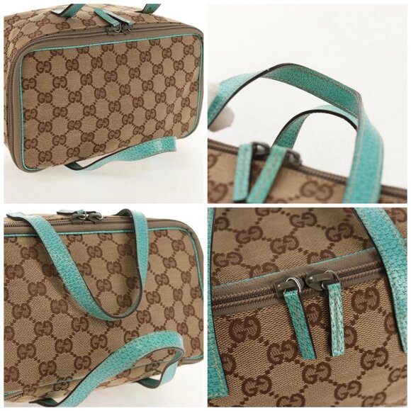 GUCCI GG Canvas Vanity Pouch Beige 124540 Auth BA8615V - Picture 16 of 16